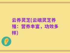 云养灵芝(云端灵芝养殖：营养丰富，功效多样)