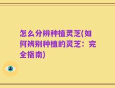 怎么分辨种植灵芝(如何辨别种植的灵芝：完全指南)