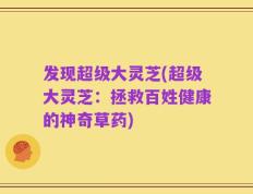 发现超级大灵芝(超级大灵芝：拯救百姓健康的神奇草药)