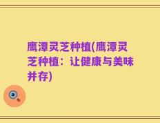 鹰潭灵芝种植(鹰潭灵芝种植：让健康与美味并存)
