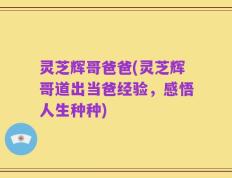 灵芝辉哥爸爸(灵芝辉哥道出当爸经验，感悟人生种种)