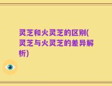 灵芝和火灵芝的区别(灵芝与火灵芝的差异解析)