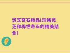 灵芝奇石精品(珍稀灵芝和稀世奇石的精美结合)
