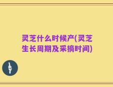 灵芝什么时候产(灵芝生长周期及采摘时间)