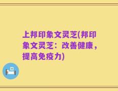 上邦印象文灵芝(邦印象文灵芝：改善健康，提高免疫力)
