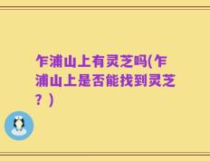 乍浦山上有灵芝吗(乍浦山上是否能找到灵芝？)