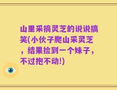山里采摘灵芝的说说搞笑(小伙子爬山采灵芝，结果捡到一个妹子，不过抱不动!)