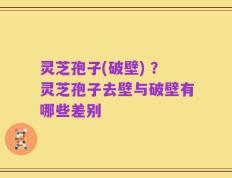 灵芝孢子(破壁) ？灵芝孢子去壁与破壁有哪些差别