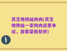 灵芝地铁站狗肉(灵芝地铁站一家狗肉店惹争议，游客望而却步)