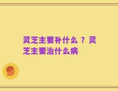 灵芝主要补什么 ？灵芝主要治什么病