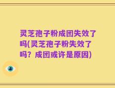 灵芝孢子粉成团失效了吗(灵芝孢子粉失效了吗？成团或许是原因)