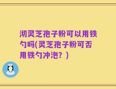 沏灵芝孢子粉可以用铁勺吗(灵芝孢子粉可否用铁勺冲泡？)