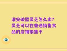 淮安破壁灵芝怎么卖？灵芝可以在普通销售食品的店铺销售不