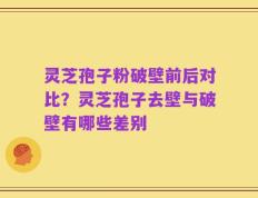灵芝孢子粉破壁前后对比？灵芝孢子去壁与破壁有哪些差别