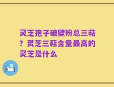 灵芝孢子破壁粉总三萜？灵芝三萜含量最高的灵芝是什么