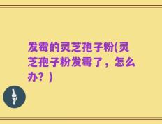 发霉的灵芝孢子粉(灵芝孢子粉发霉了，怎么办？)