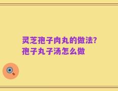 灵芝孢子肉丸的做法？孢子丸子汤怎么做