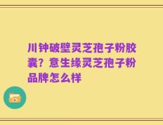 川钟破壁灵芝孢子粉胶囊？意生缘灵芝孢子粉品牌怎么样