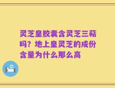 灵芝皇胶囊含灵芝三萜吗？地上皇灵芝的成份含量为什么那么高