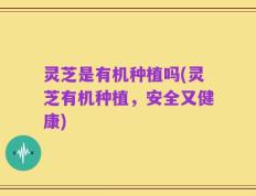 灵芝是有机种植吗(灵芝有机种植，安全又健康)