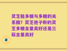 灵芝粗多糖与多糖的关系图？灵芝孢子粉的灵芝多糖含量高好还是三萜含量高好