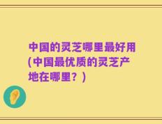 中国的灵芝哪里最好用(中国最优质的灵芝产地在哪里？)