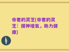 帝君的灵芝(帝君的灵芝：提神增氧，助力健康)