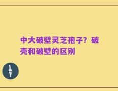 中大破壁灵芝孢子？破壳和破壁的区别