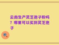 云南生产灵芝孢子粉吗？哪里可以买到灵芝孢子