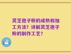 灵芝孢子粉的成熟和加工方法？详解灵芝孢子粉的制作工艺？