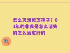 怎么灭活灵芝孢子？03年的非典是怎么消失的怎么治愈好的