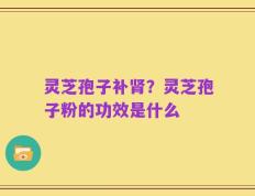 灵芝孢子补肾？灵芝孢子粉的功效是什么