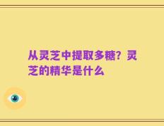 从灵芝中提取多糖？灵芝的精华是什么