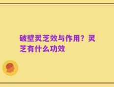 破壁灵芝效与作用？灵芝有什么功效