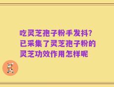 吃灵芝孢子粉手发抖？已采集了灵芝孢子粉的灵芝功效作用怎样呢