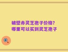 破壁赤灵芝孢子价格？哪里可以买到灵芝孢子