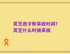 灵芝孢子粉采收时间？灵芝什么时候采摘