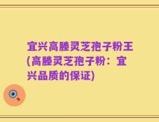 宜兴高塍灵芝孢子粉王(高塍灵芝孢子粉：宜兴品质的保证)