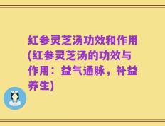 红参灵芝汤功效和作用(红参灵芝汤的功效与作用：益气通脉，补益养生)