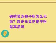 破壁灵芝孢子粉怎么灭菌？森正元灵芝孢子粉是真品吗