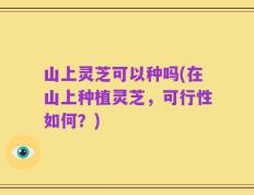 山上灵芝可以种吗(在山上种植灵芝，可行性如何？)