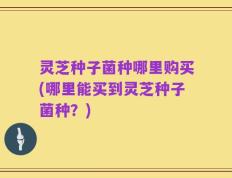 灵芝种子菌种哪里购买(哪里能买到灵芝种子菌种？)