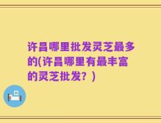 许昌哪里批发灵芝最多的(许昌哪里有最丰富的灵芝批发？)