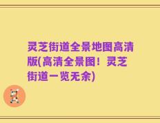 灵芝街道全景地图高清版(高清全景图！灵芝街道一览无余)