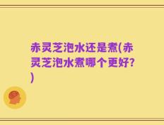 赤灵芝泡水还是煮(赤灵芝泡水煮哪个更好？)