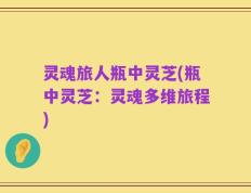 灵魂旅人瓶中灵芝(瓶中灵芝：灵魂多维旅程)
