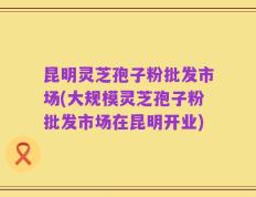 昆明灵芝孢子粉批发市场(大规模灵芝孢子粉批发市场在昆明开业)