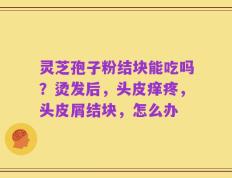 灵芝孢子粉结块能吃吗？烫发后，头皮痒疼，头皮屑结块，怎么办