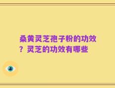 桑黄灵芝孢子粉的功效？灵芝的功效有哪些