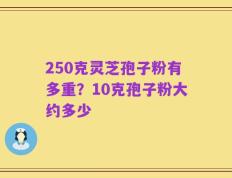 250克灵芝孢子粉有多重？10克孢子粉大约多少